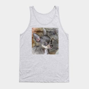 Endearing Cheeky Chihuahua Cute Face art Tank Top